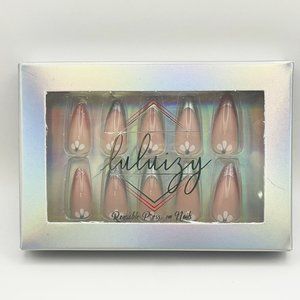 Press On Nails French Almond Reusable Nail Tips Kit